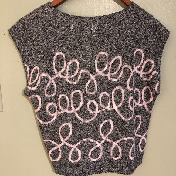 Vintage Funky Grey Sweater Vest - Picture 3 of 3